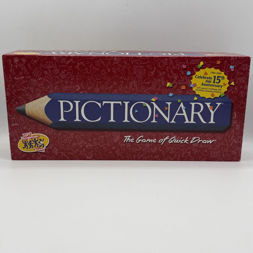 Vintage 2000 Pictionary The Game Of Quick Draw Board Game - 100% Complete
